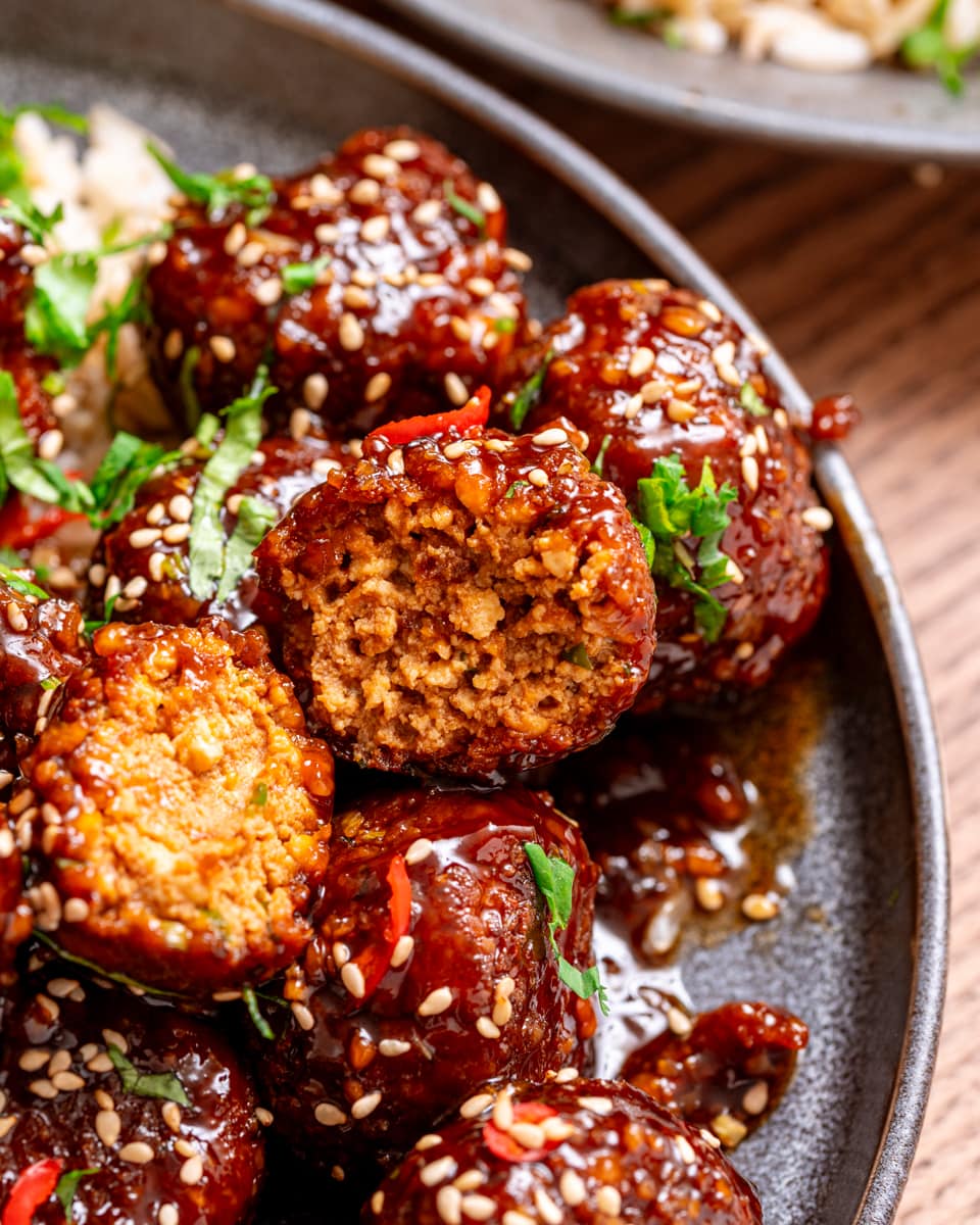 garlic and soy tofu meatballs